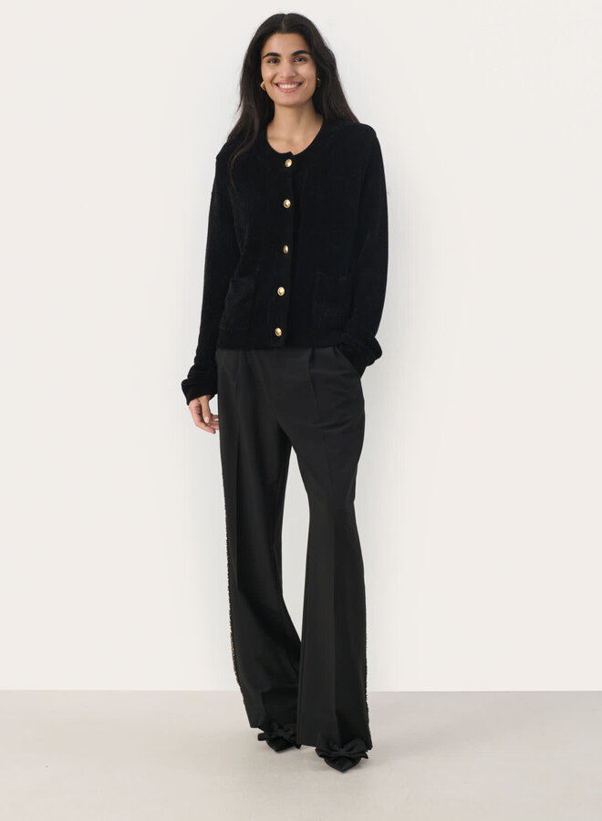 Cardigan Part Two Mika en chenille noir