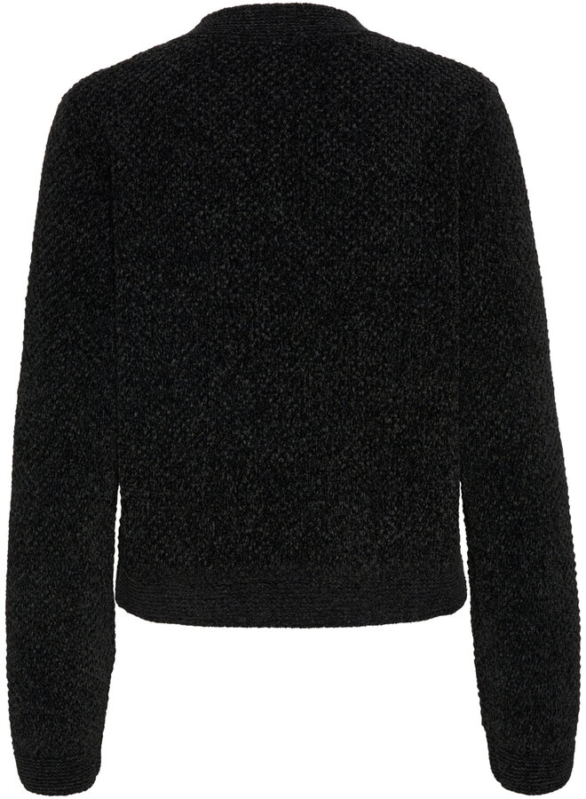 Cardigan Part Two Mika en chenille noir
