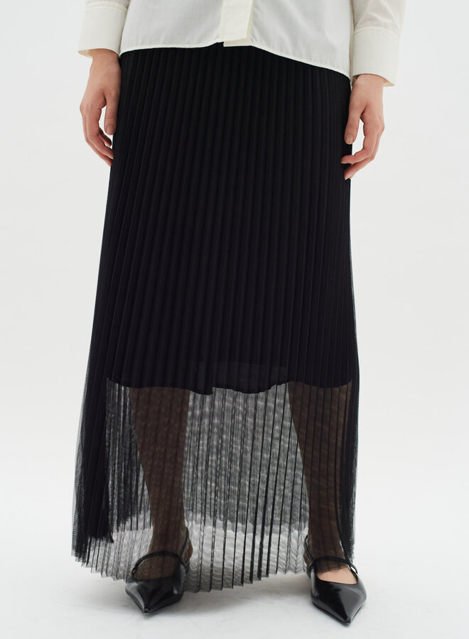 Jupe longue InWear Dagur à plis noire
