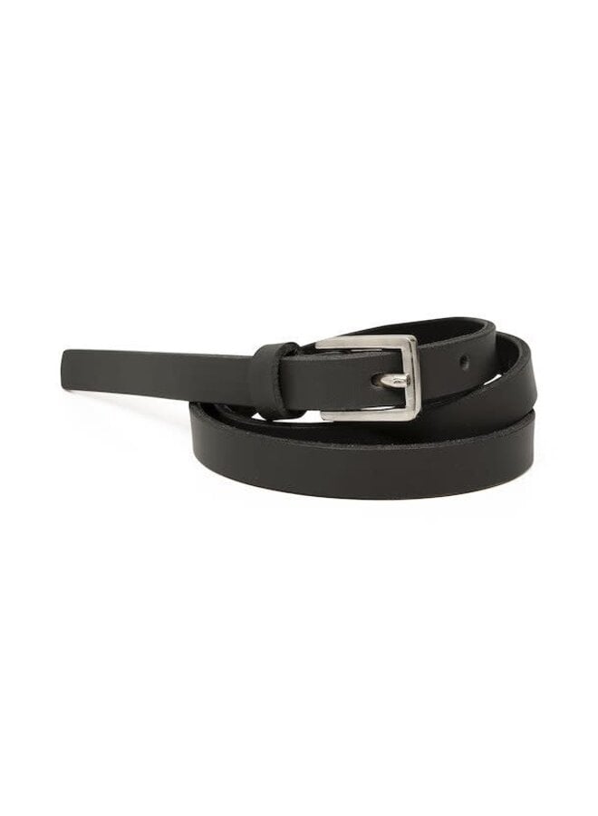 Ceinture Part Two Charissa étroite en cuir noire