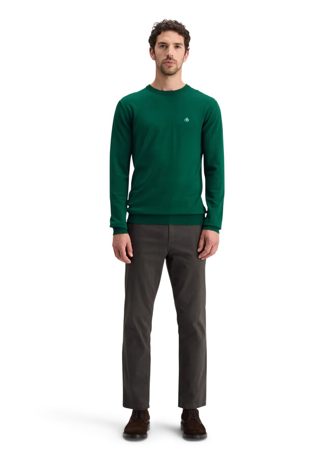 Tricot Scotch & Soda à col rond en viscose vert émeraude