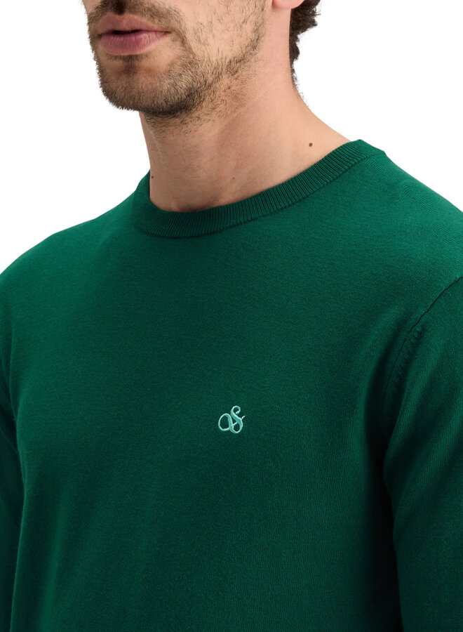 Tricot Scotch & Soda à col rond en viscose vert émeraude
