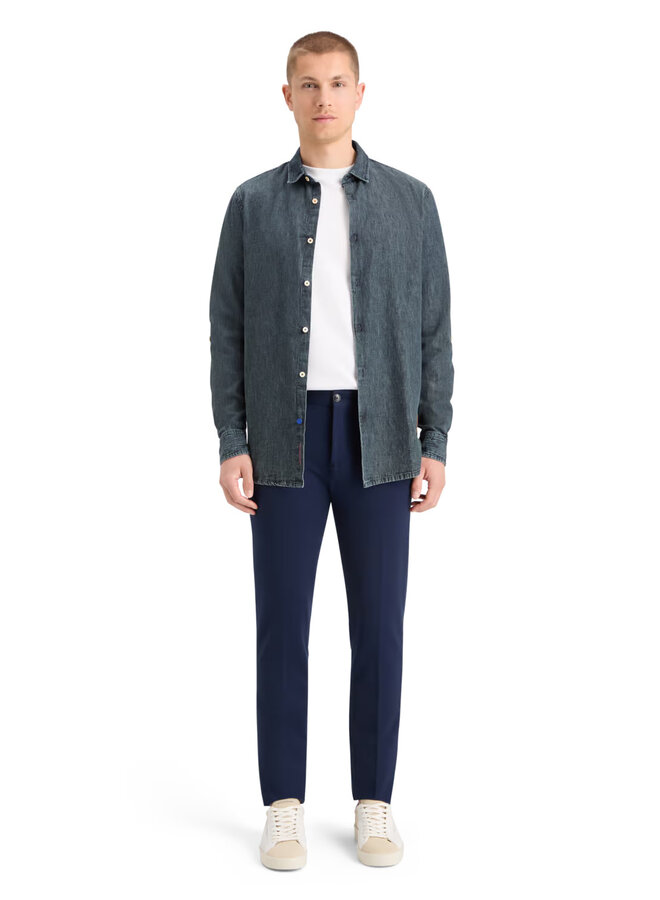 Chemise Scotch & Soda en jeans délavé bleue noire
