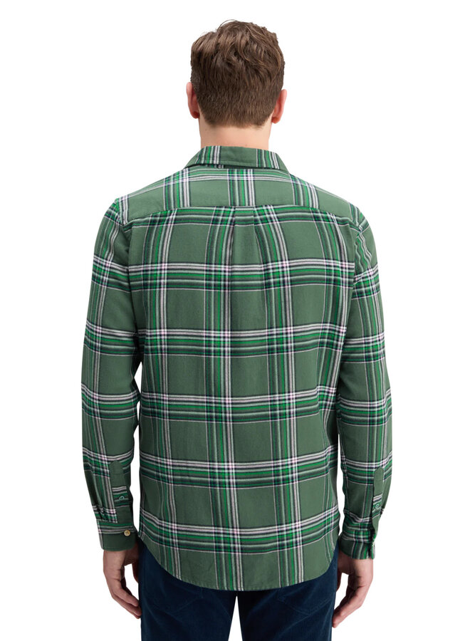 Chemise Scotch & Soda en flanelle vert émeraude à carreaux verts