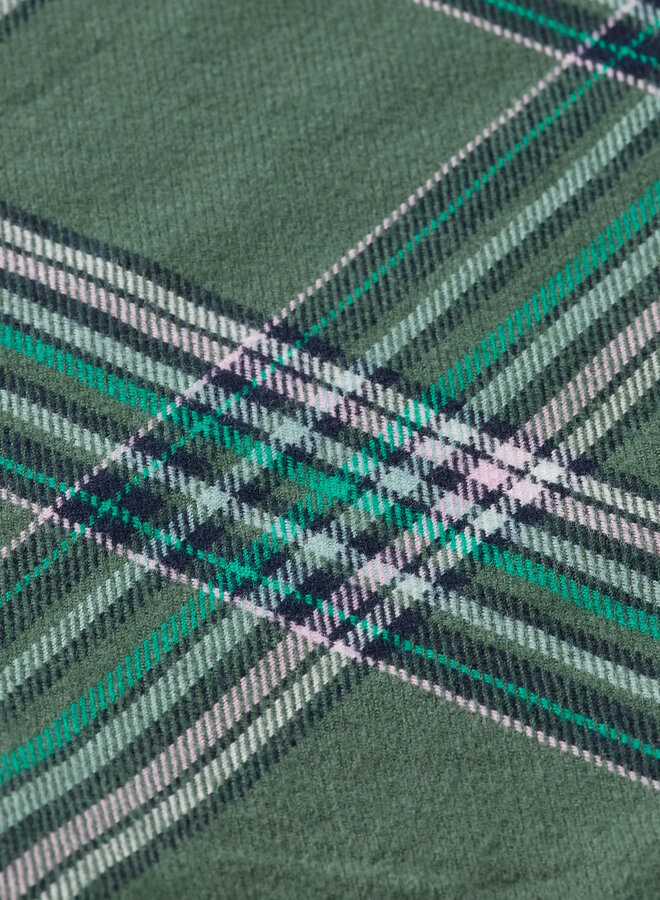 Chemise Scotch & Soda en flanelle vert émeraude à carreaux verts