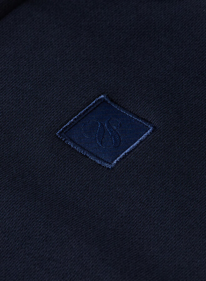 Cardigan Scotch & Soda à capuche à logo signature bleu marine