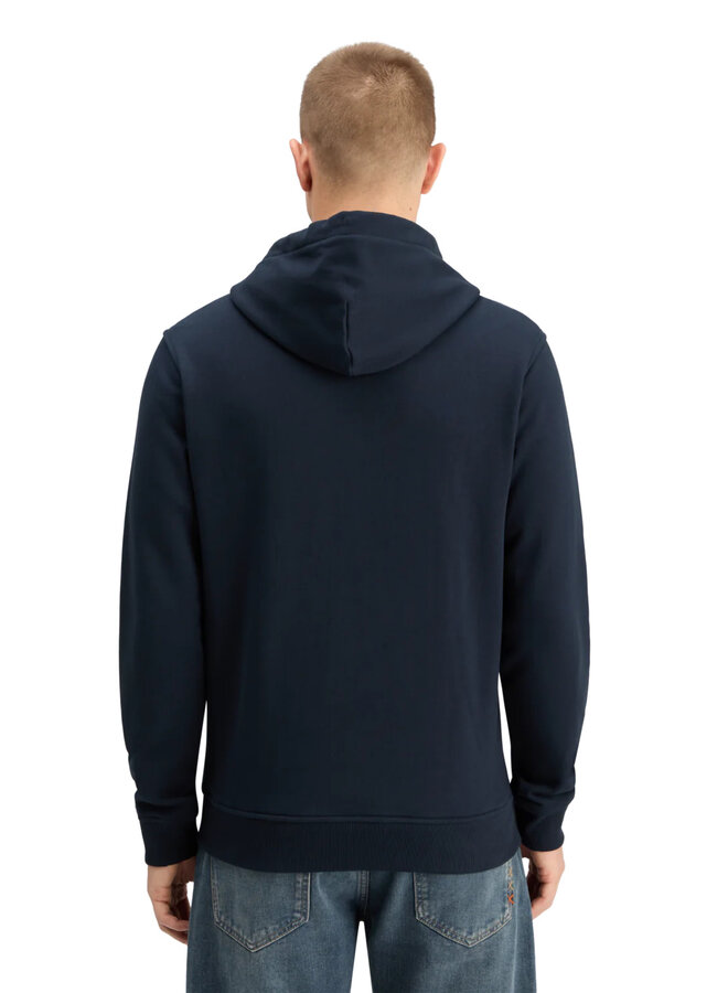 Cardigan Scotch & Soda à capuche à logo signature bleu marine