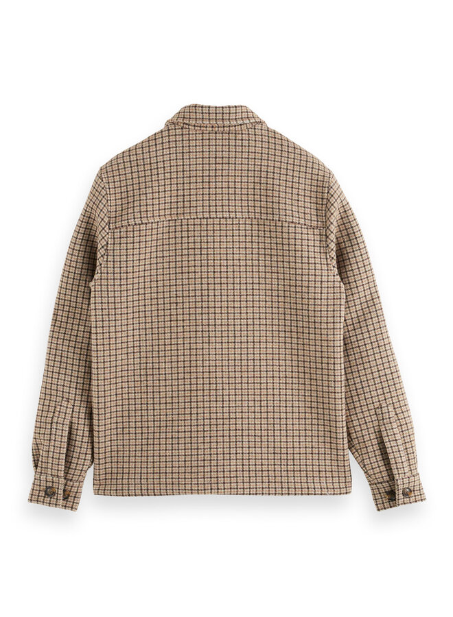 Jacket Scotch & Soda à carreaux beiges & noirs