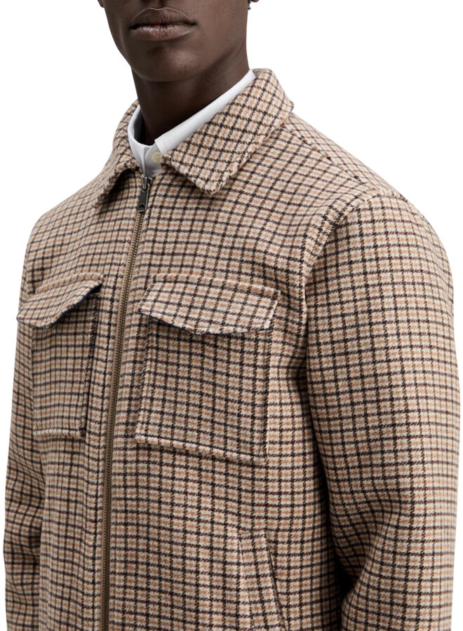 Jacket Scotch & Soda à carreaux beiges & noirs