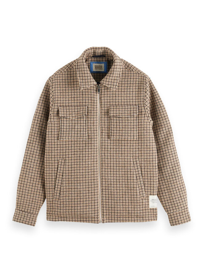 Jacket Scotch & Soda à carreaux beiges & noirs