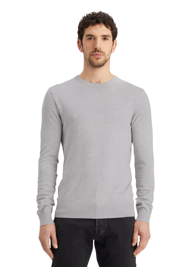 Tricot Scotch & Soda à col rond en viscose gris pâle mélange