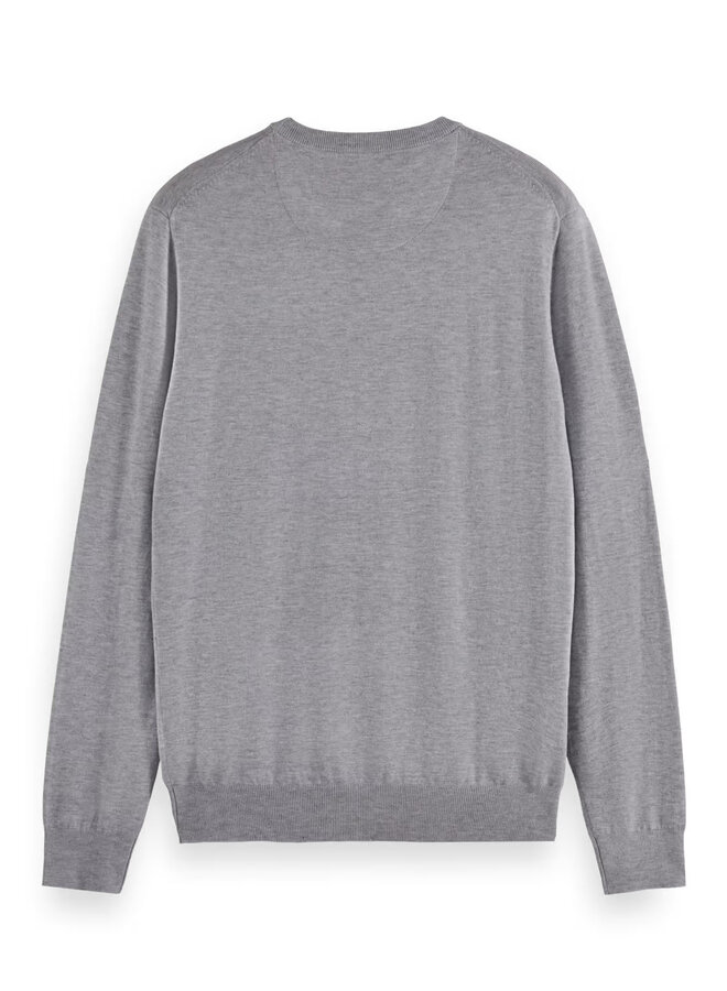 Tricot Scotch & Soda à col rond en viscose gris pâle mélange