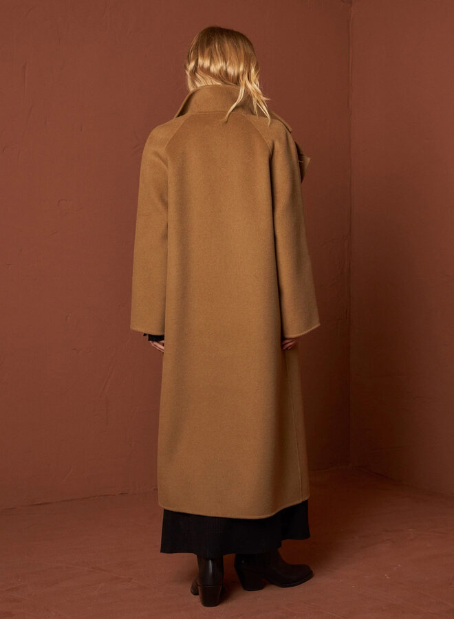 Manteau Indi & Cold en lainage beige camel