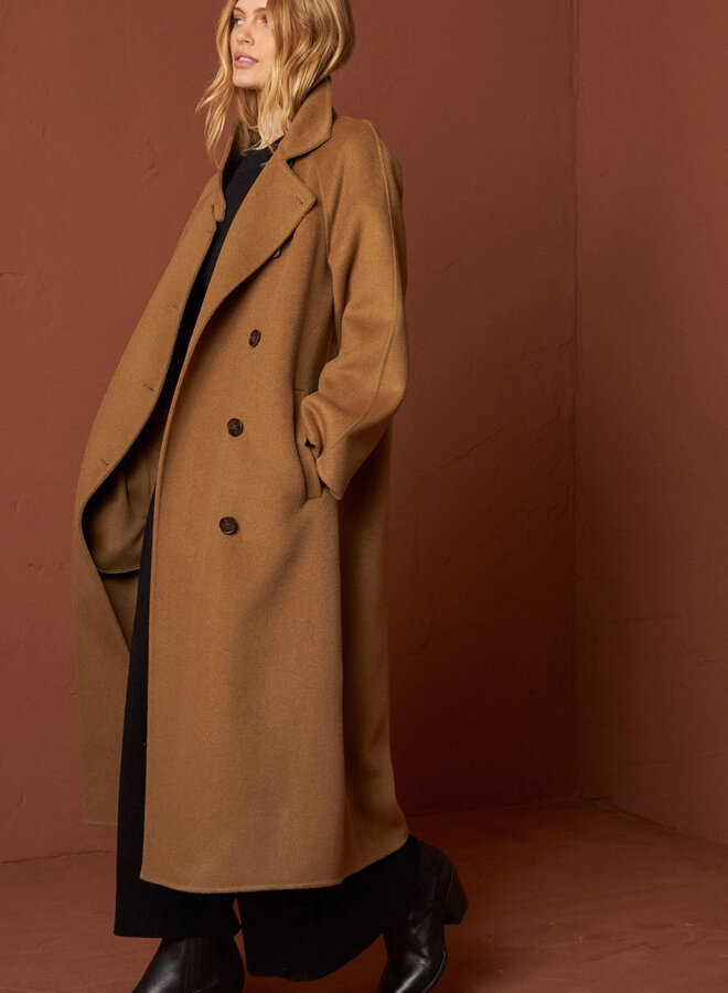 Manteau Indi & Cold en lainage beige camel