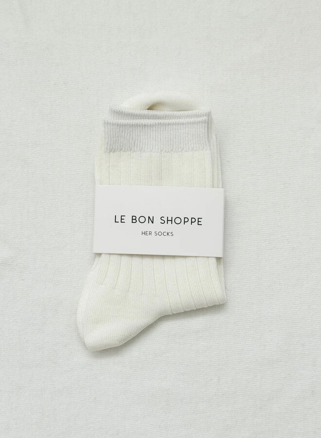 Bas Le Bon Shoppe Her Socks blanc cassé