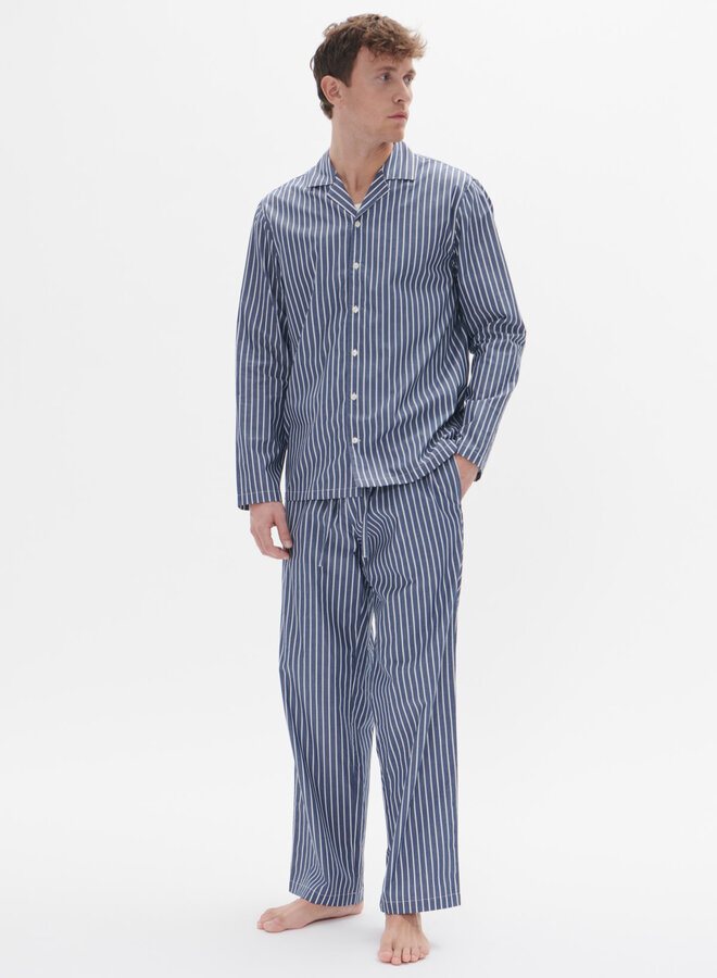 Pyjama Matinique Emerson bleu rayé blanc