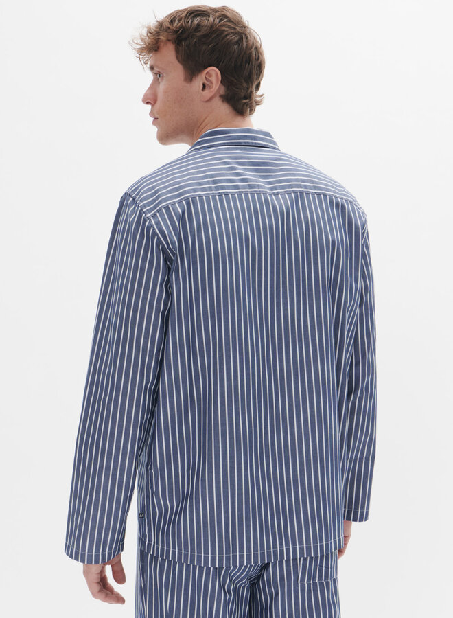 Pyjama Matinique Emerson bleu rayé blanc