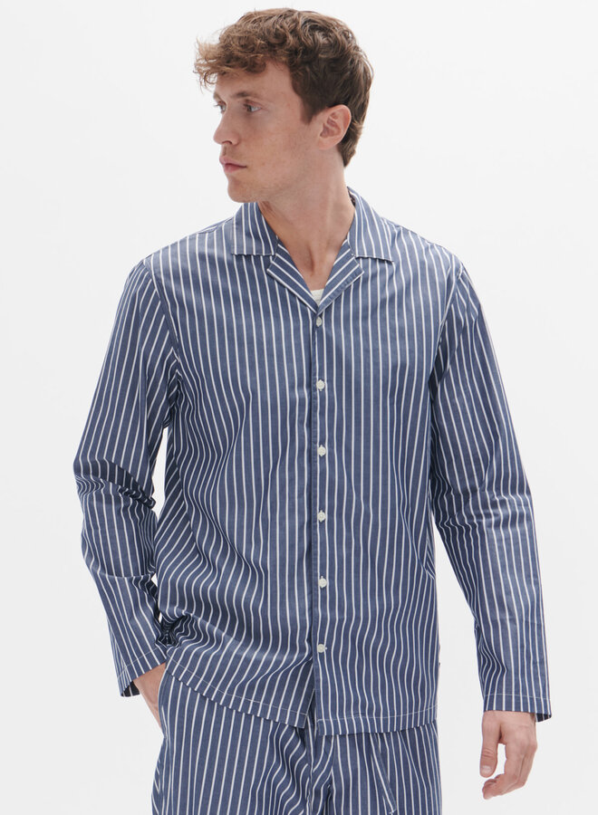 Pyjama Matinique Emerson bleu rayé blanc