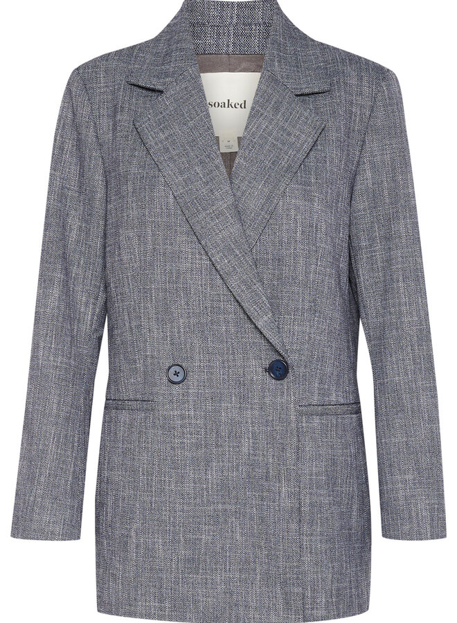 Veston Soaked in luxury Farren bleu chambray