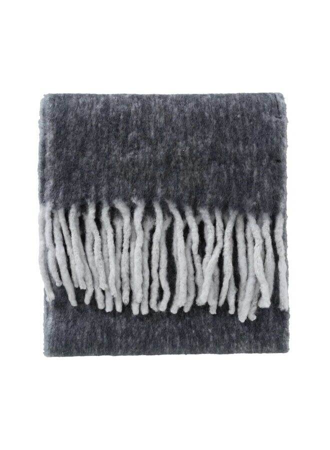 Foulard Yaya chunky gris charcoal & gris pâle