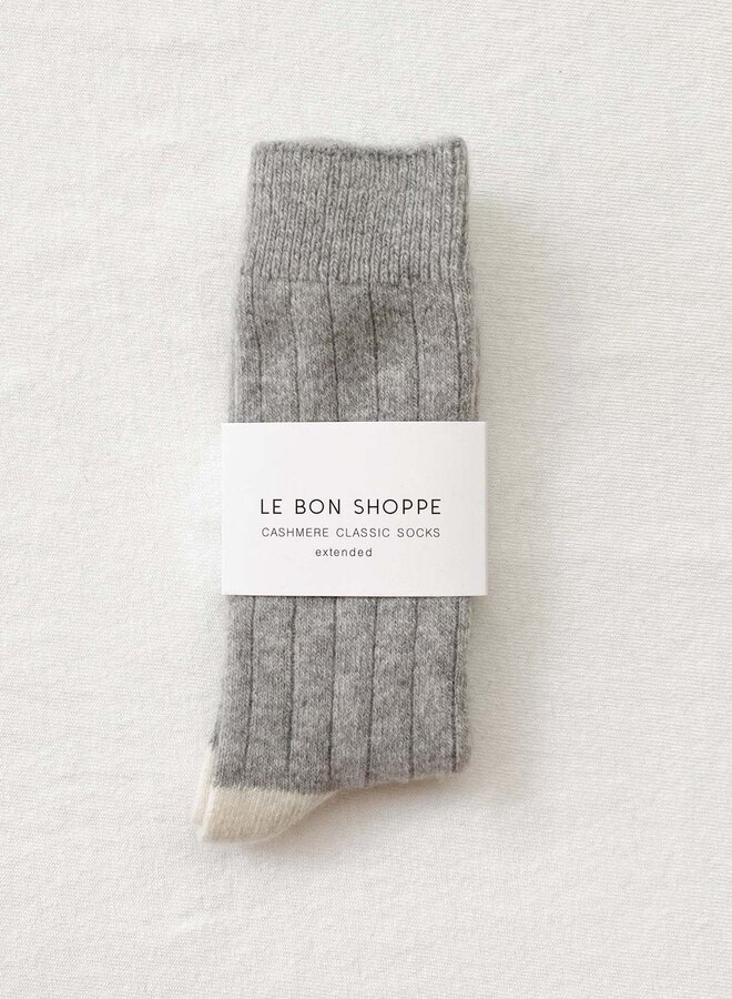 Bas Le Bon Shoppe Extended Classic Cashmere gris mélange