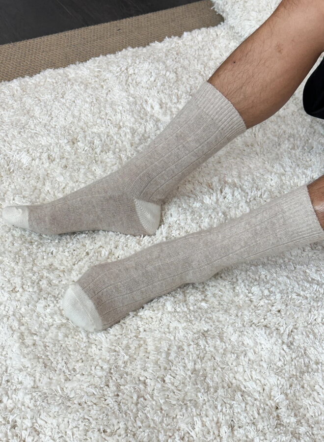Bas Le Bon Shoppe Extended Classic Cashmere beige mélange