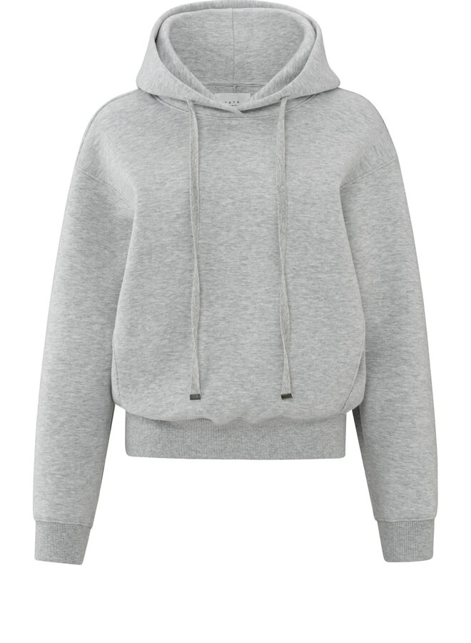 Chandail Yaya à capuche gris chiné
