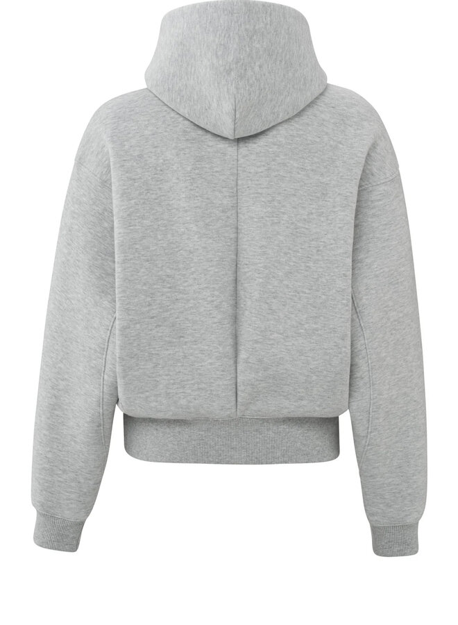 Chandail Yaya à capuche gris chiné