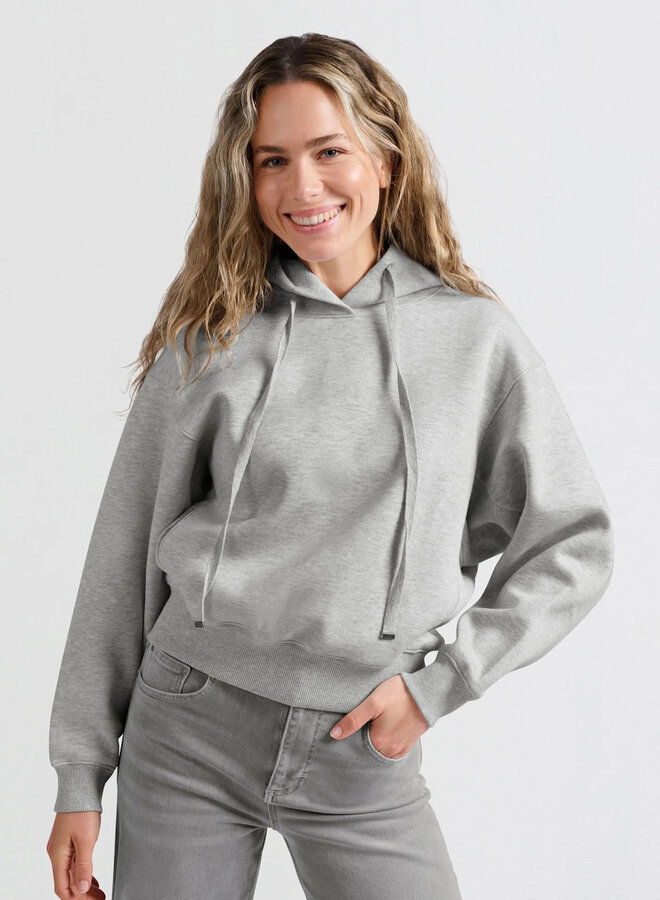 Chandail Yaya à capuche gris chiné