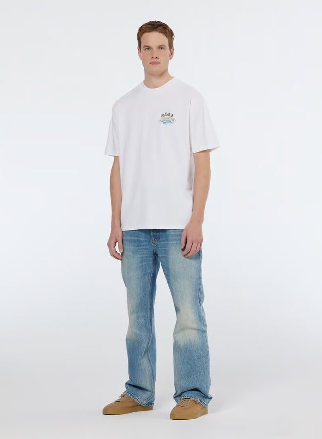 T-shirt Scotch & Soda blanc imprimé map  d’Amsterdam au dos