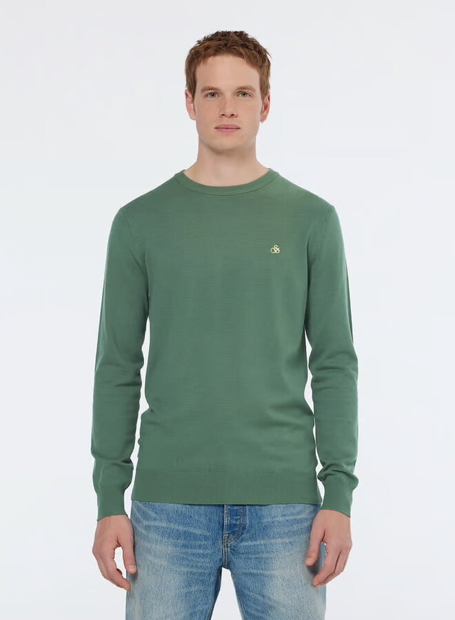 Tricot Scotch & Soda vert sauge mélange