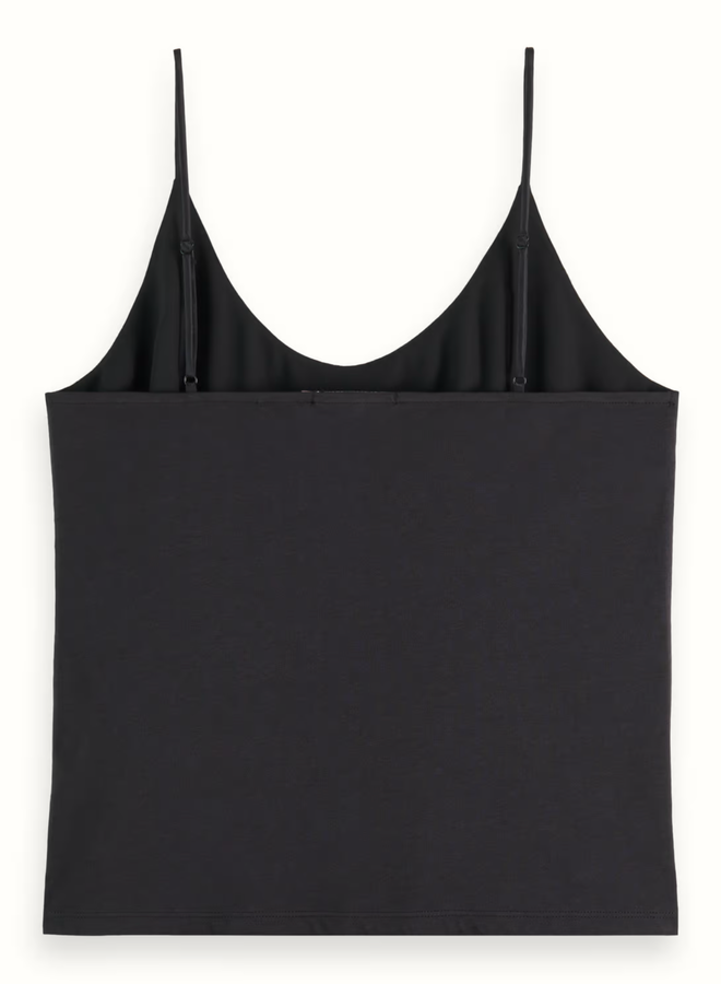 Camisole Scotch & Soda à bretelles spaghettis noire