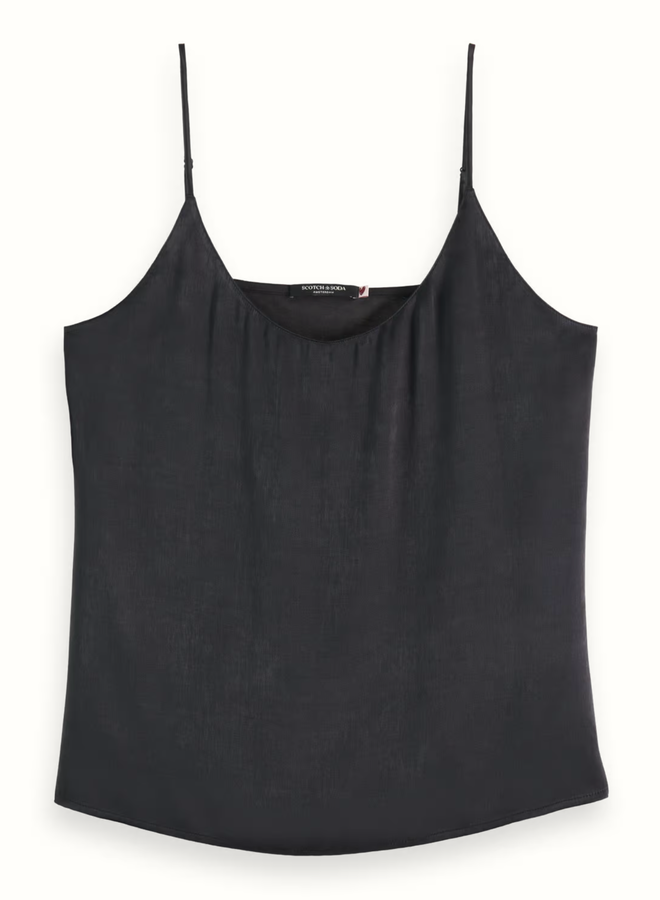 Camisole Scotch & Soda à bretelles spaghettis noire