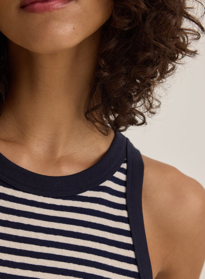 Camisole Velvet Lua rayée bleu marine