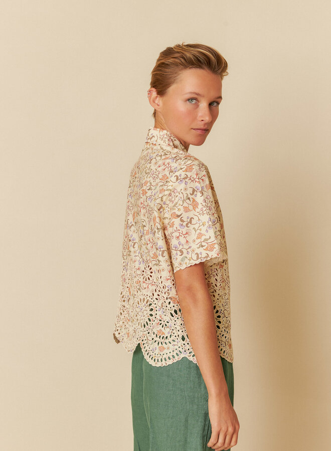 Blouse Indi & Cold à imprimé fleuri et broderies anglaises