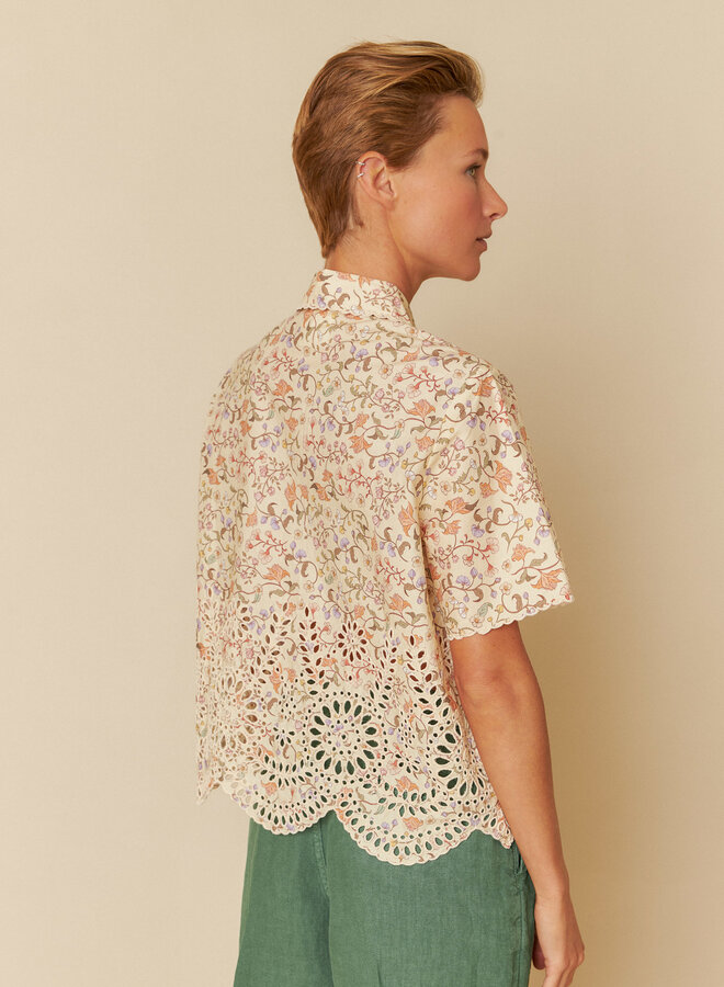Blouse Indi & Cold à imprimé fleuri et broderies anglaises