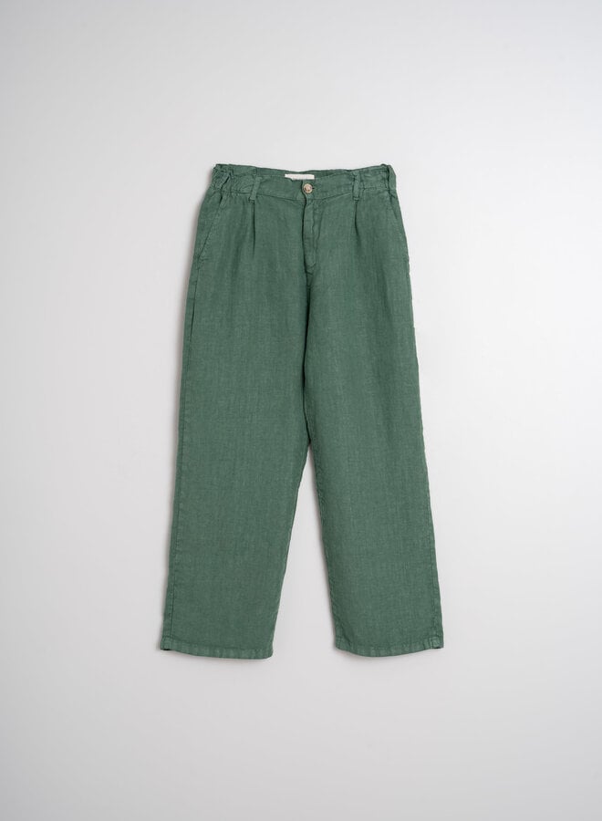 Pantalon Indi & Cold en lin vert émeraude