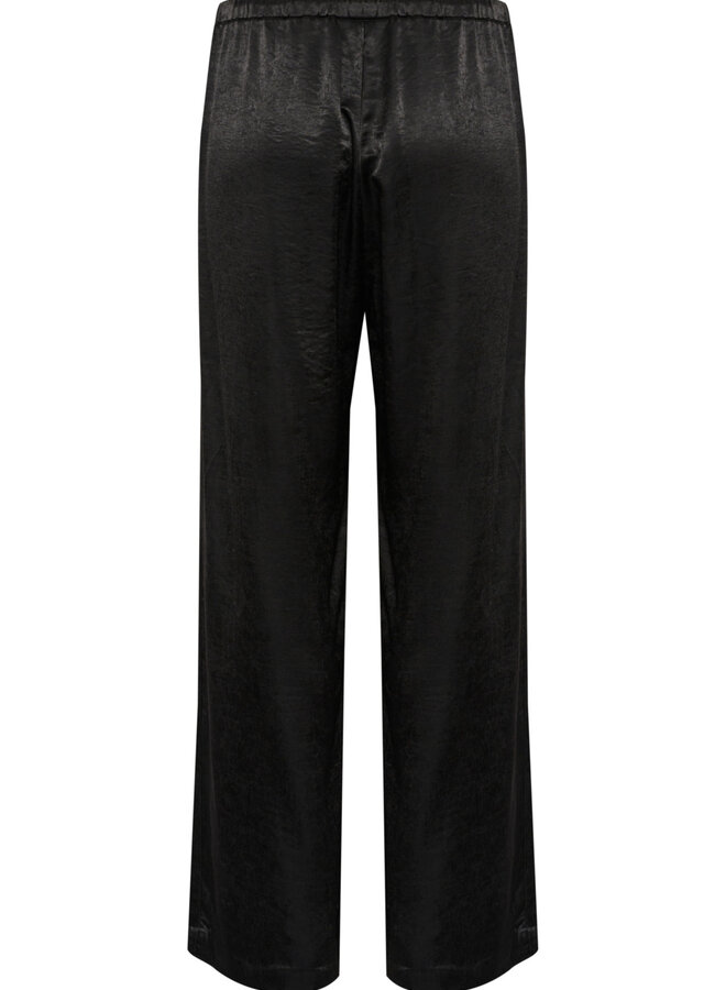 Pantalon InWear Celena à taille élastique satinée noir