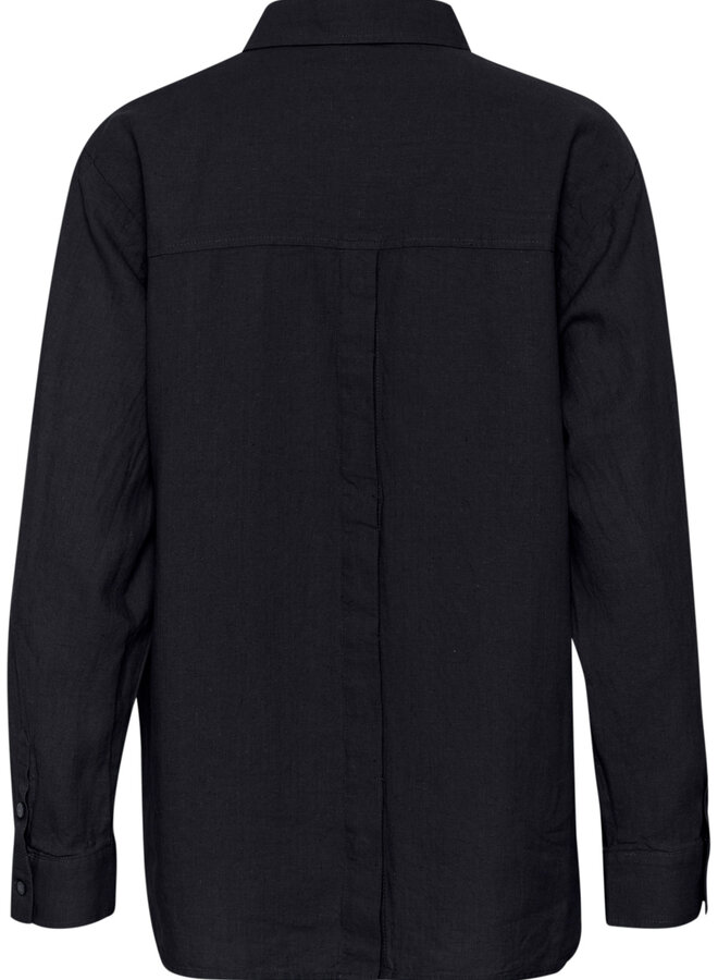 Chemise InWear Sannie ample en mélange de lin bleu marine