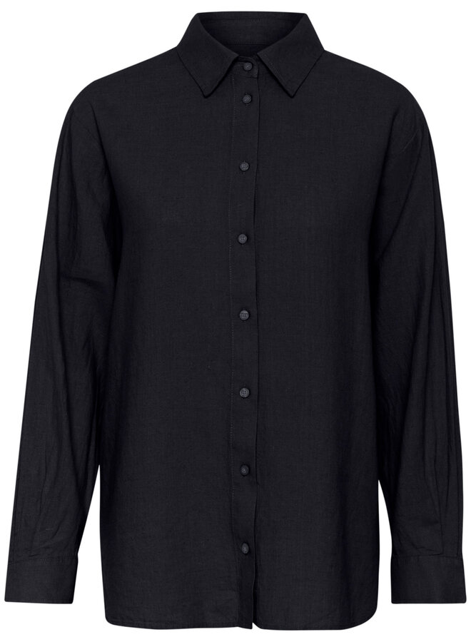 Chemise InWear Sannie ample en mélange de lin bleu marine