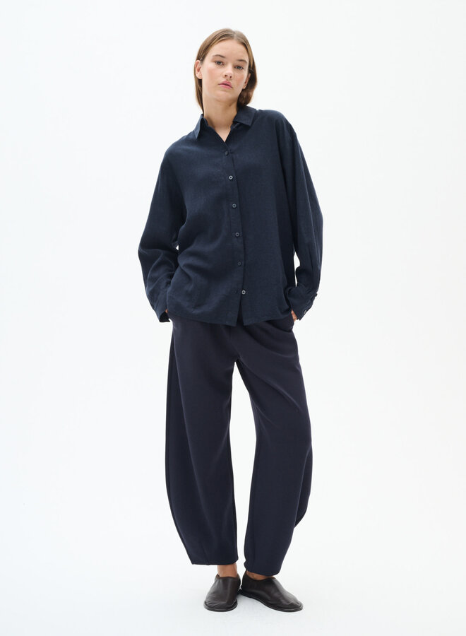 Chemise InWear Sannie ample en mélange de lin bleu marine