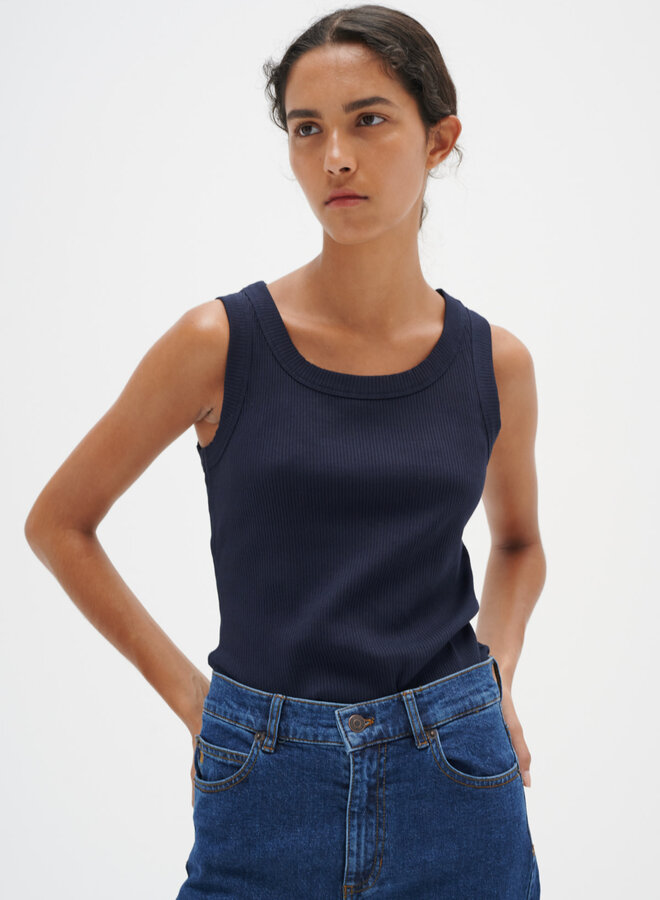 Camisole InWear Dagna côtelée bleu marine