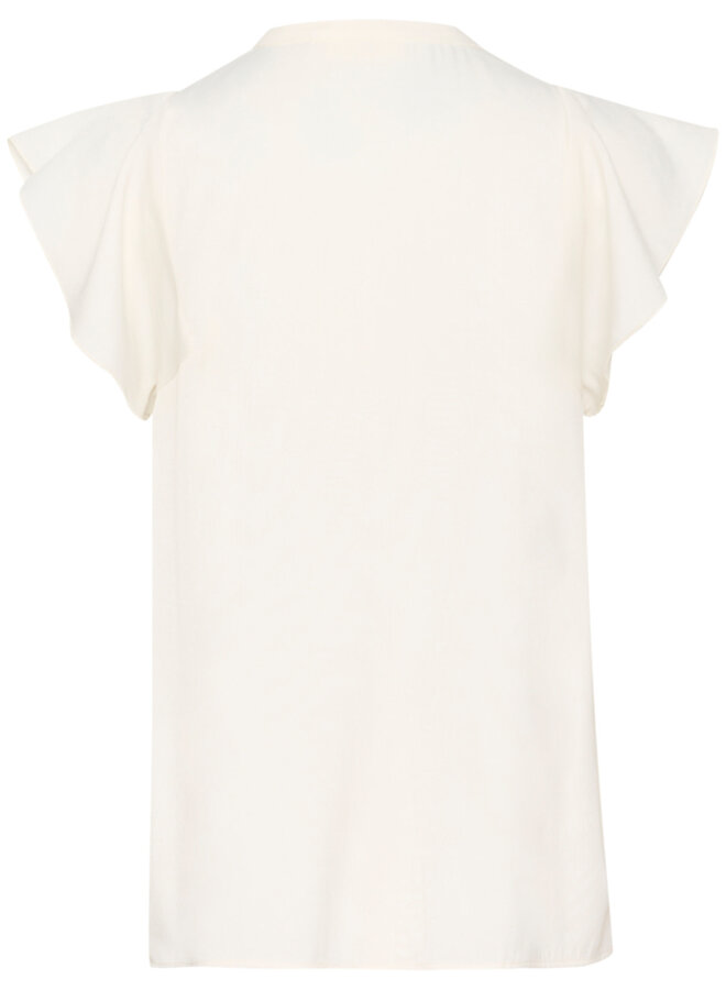 Blouse InWear Cidenza à col V & plis écrue