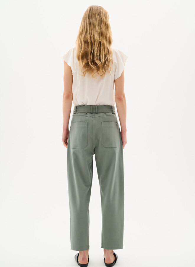 Blouse InWear Cidenza à col V & plis écrue