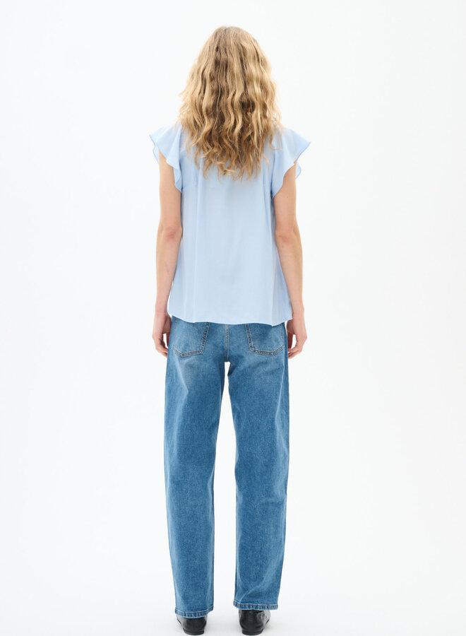 Blouse InWear Cidenza à col V & plis bleu pâle