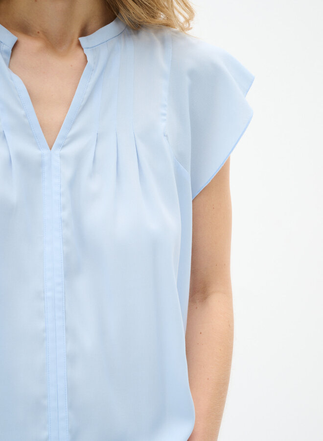 Blouse InWear Cidenza à col V & plis bleu pâle