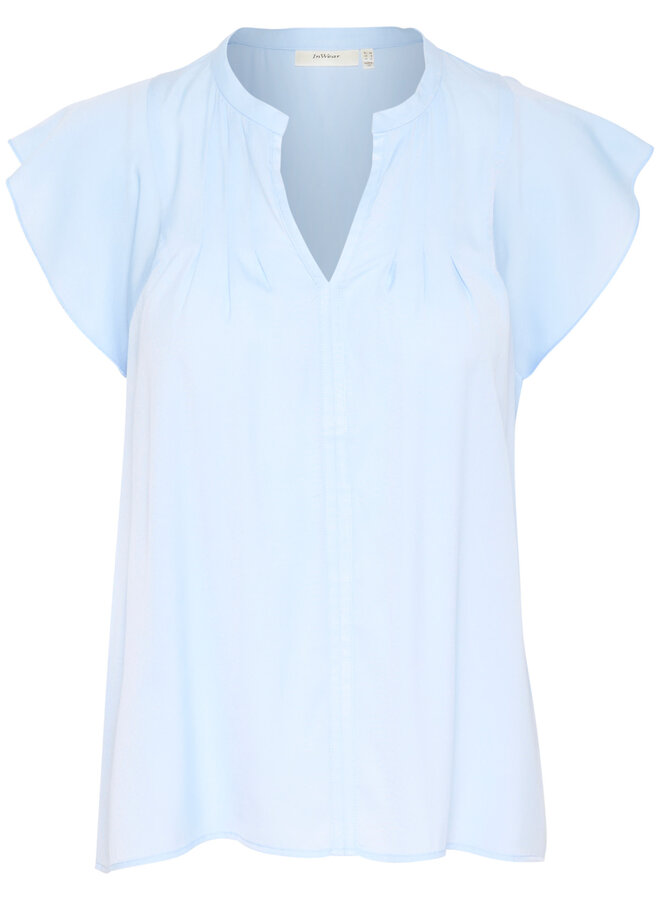 Blouse InWear Cidenza à col V & plis bleu pâle