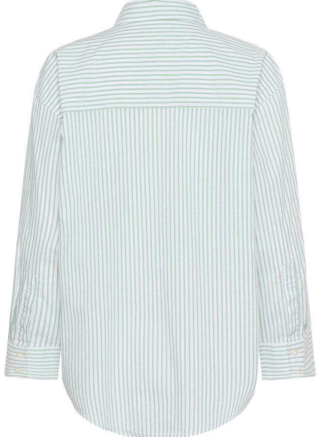 Blouse Part Two Savanna blanche rayée verte