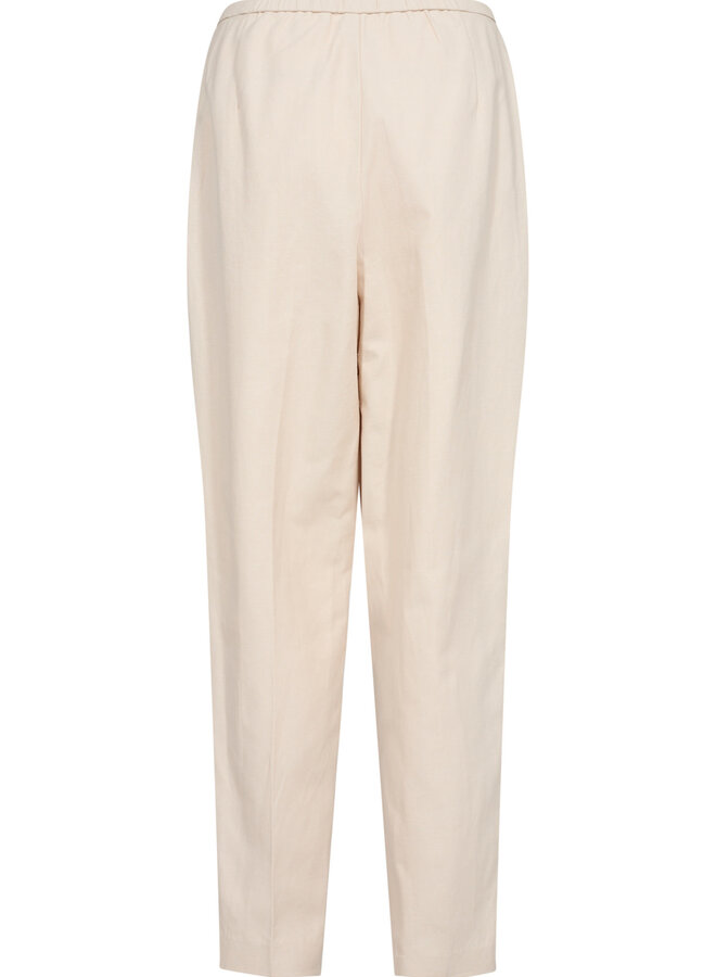 Pantalon Soaked in luxury Linnena à taille élastique beige parchemin