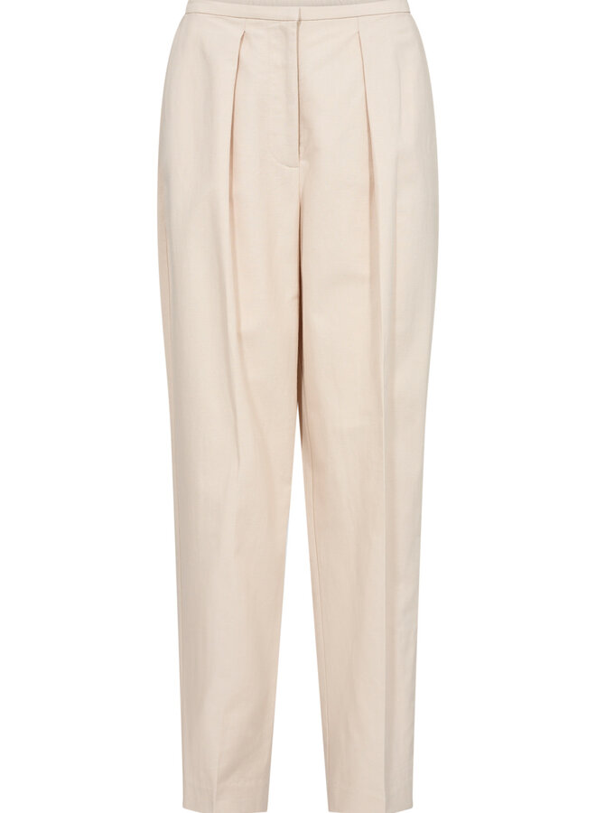 Pantalon Soaked in luxury Linnena à taille élastique beige parchemin